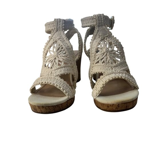 Crochet Wedge Sandals With Ankle Strap By Impo - Picture 4 of 7